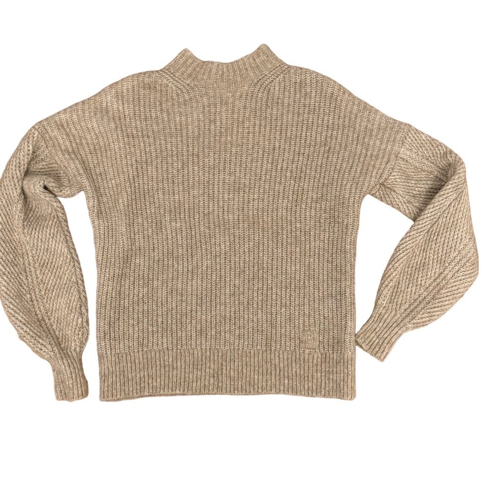 Ted Baker Beige Ribbed Turtleneck Sweater